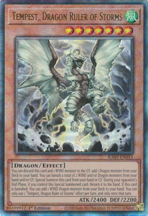 Tempest, Dragon Ruler of Storms (UTR) [RA03-EN011] Prismatic Ultimate Rare | The CG Realm