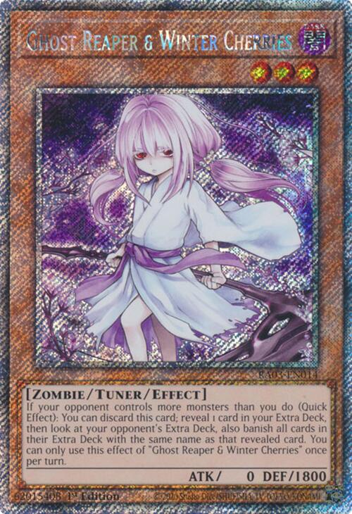 Ghost Reaper & Winter Cherries (Alternate Art) (Platinum Secret Rare) [RA03-EN014] Platinum Secret Rare | The CG Realm