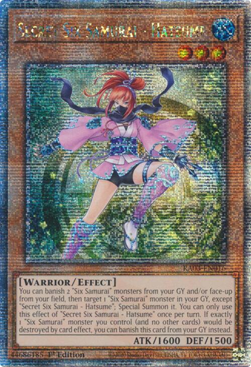 Secret Six Samurai - Hatsume (Quarter Century Secret Rare) [RA03-EN016] Quarter Century Secret Rare | The CG Realm