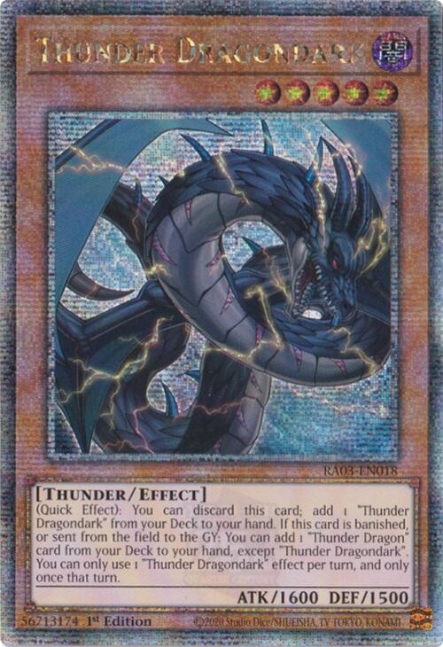 Thunder Dragondark (Quarter Century Secret Rare) [RA03-EN018] Quarter Century Secret Rare | The CG Realm