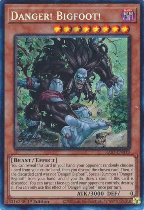 Danger! Bigfoot! (CR) [RA03-EN019] Prismatic Collector's Rare | The CG Realm