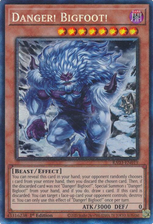 Danger! Bigfoot! (Alternate Art) (CR) [RA03-EN019] Prismatic Collector's Rare | The CG Realm