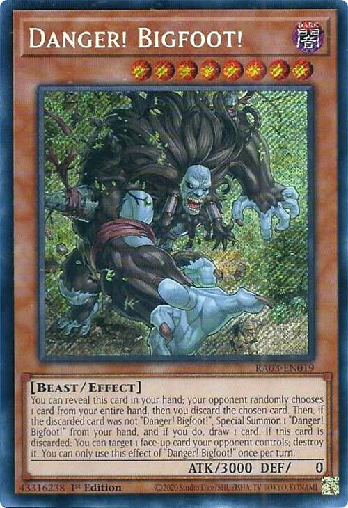 Danger! Bigfoot! (Secret Rare) [RA03-EN019] Secret Rare | The CG Realm