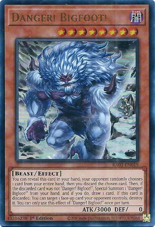 Danger! Bigfoot! (Alternate Art) (UR) [RA03-EN019] Ultra Rare | The CG Realm