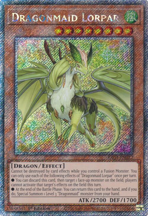 Dragonmaid Lorpar (Platinum Secret Rare) [RA03-EN022] Platinum Secret Rare | The CG Realm