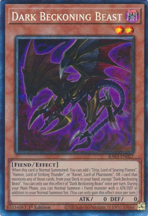 Dark Beckoning Beast (CR) [RA03-EN027] Prismatic Collector's Rare | The CG Realm