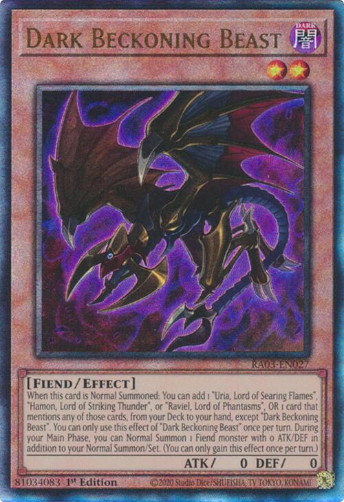 Dark Beckoning Beast (UTR) [RA03-EN027] Prismatic Ultimate Rare | The CG Realm