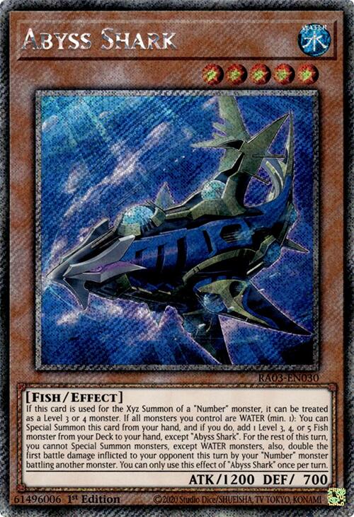 Abyss Shark (Platinum Secret Rare) [RA03-EN030] Platinum Secret Rare | The CG Realm