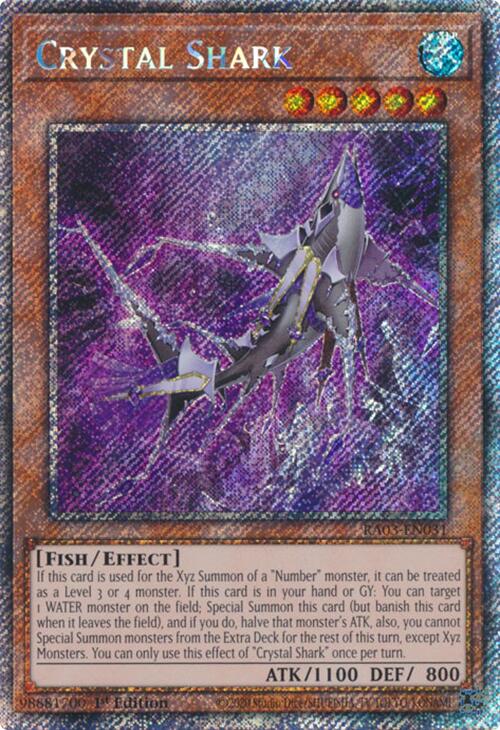 Crystal Shark (Platinum Secret Rare) [RA03-EN031] Platinum Secret Rare | The CG Realm