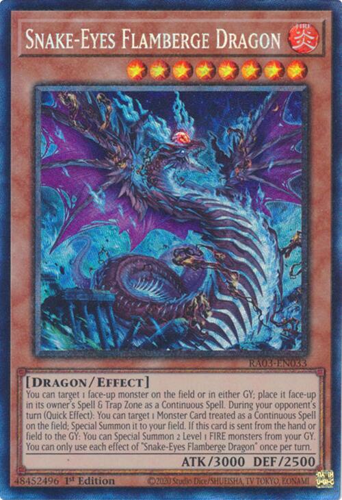 Snake-Eyes Flamberge Dragon (CR) [RA03-EN033] Prismatic Collector's Rare | The CG Realm