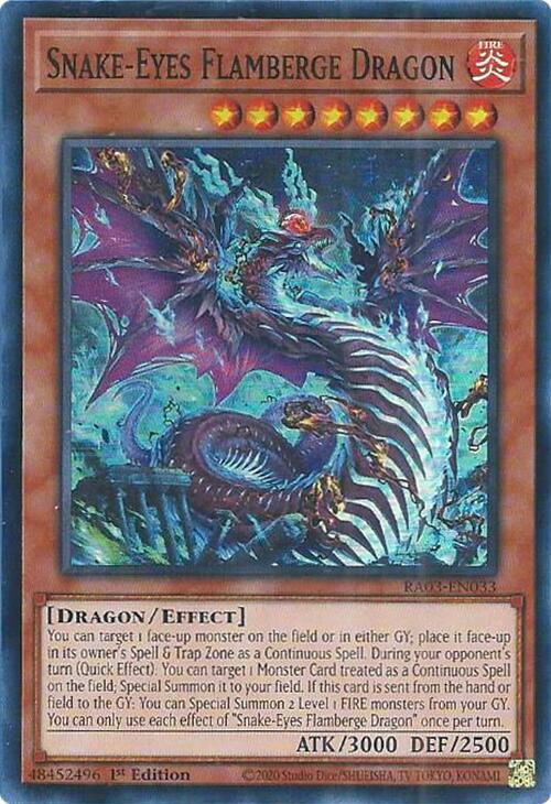 Snake-Eyes Flamberge Dragon [RA03-EN033] Super Rare | The CG Realm