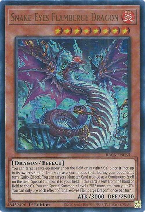 Snake-Eyes Flamberge Dragon (UR) [RA03-EN033] Ultra Rare | The CG Realm