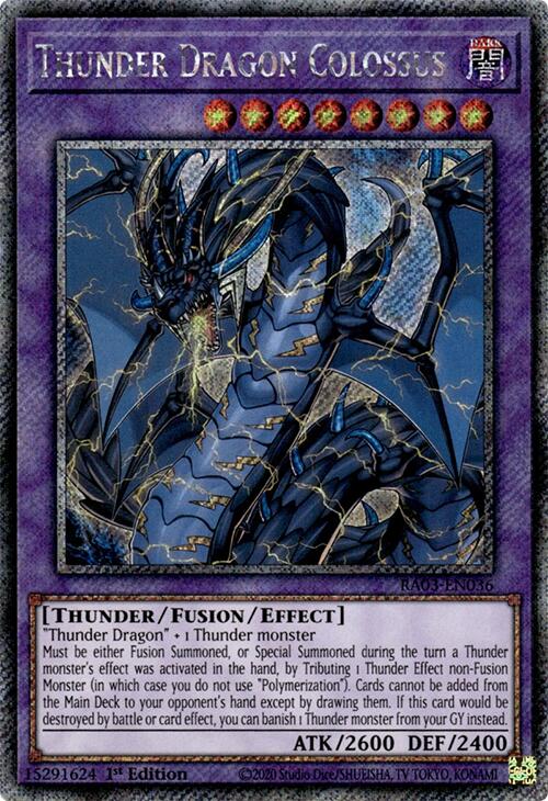 Thunder Dragon Colossus (Platinum Secret Rare) [RA03-EN036] Platinum Secret Rare | The CG Realm