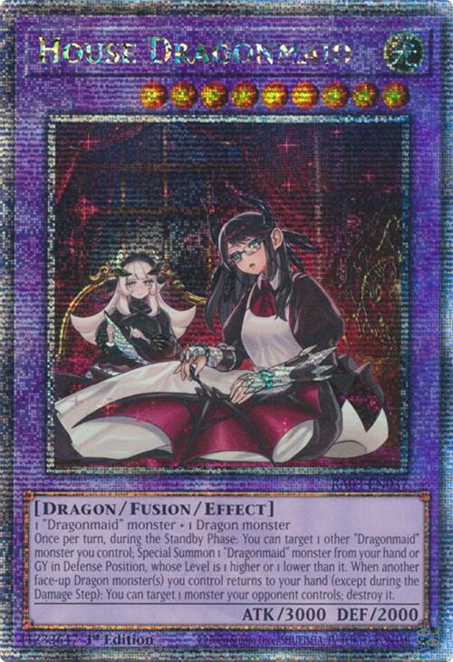 House Dragonmaid (Alternate Art) (Quarter Century Secret Rare) [RA03-EN037] Quarter Century Secret Rare | The CG Realm