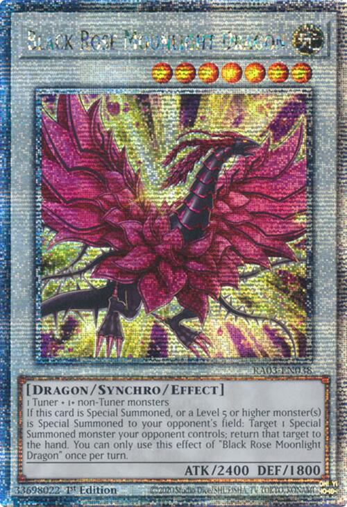 Black Rose Moonlight Dragon (Quarter Century Secret Rare) [RA03-EN038] Quarter Century Secret Rare | The CG Realm