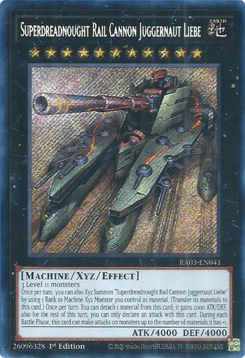 Superdreadnought Rail Cannon Juggernaut Liebe (Secret Rare) [RA03-EN041] Secret Rare | The CG Realm