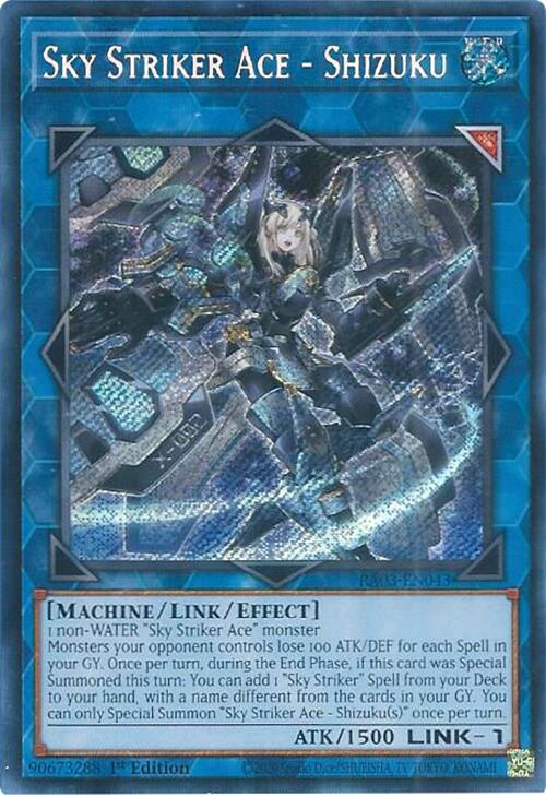 Sky Striker Ace - Shizuku (Secret Rare) [RA03-EN043] Secret Rare | The CG Realm