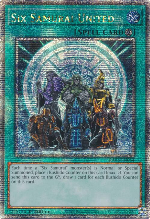 Six Samurai United (Quarter Century Secret Rare) [RA03-EN054] Quarter Century Secret Rare | The CG Realm