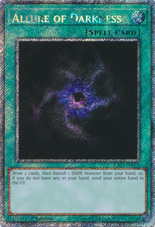 Allure of Darkness (Platinum Secret Rare) [RA03-EN055] Platinum Secret Rare | The CG Realm