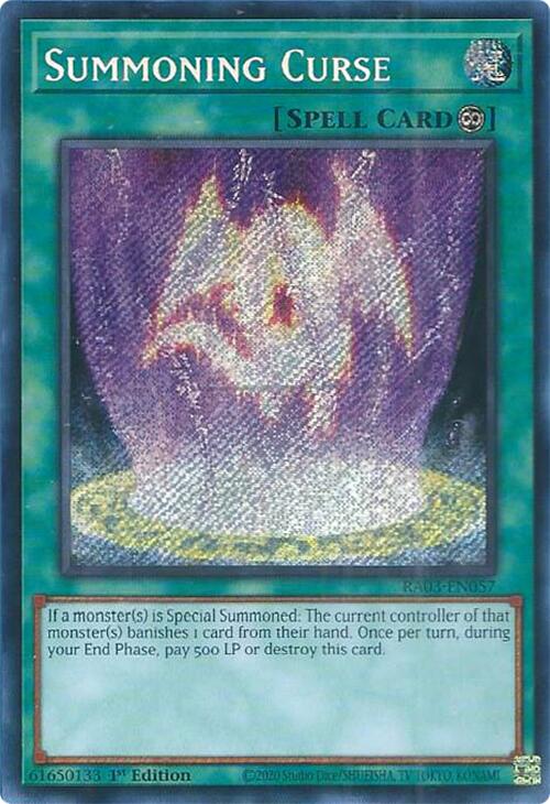 Summoning Curse (Secret Rare) [RA03-EN057] Secret Rare | The CG Realm