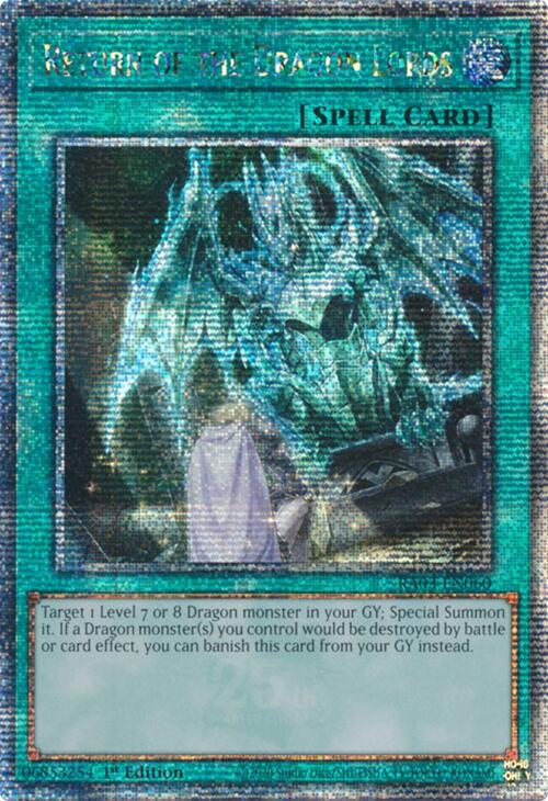 Return of the Dragon Lords (Quarter Century Secret Rare) [RA03-EN060] Quarter Century Secret Rare | The CG Realm