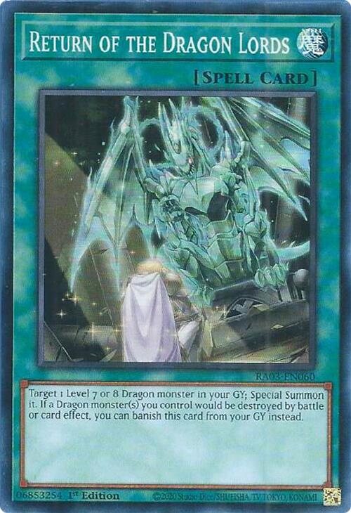 Return of the Dragon Lords [RA03-EN060] Super Rare | The CG Realm