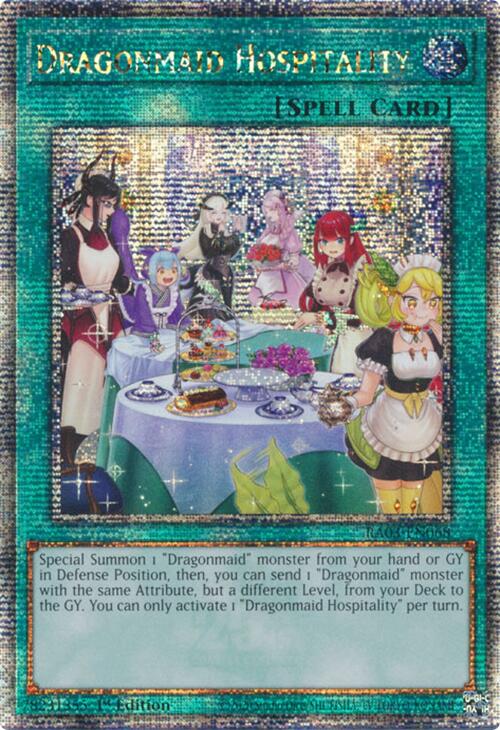 Dragonmaid Hospitality (Alternate Art) (Quarter Century Secret Rare) [RA03-EN068] Quarter Century Secret Rare | The CG Realm