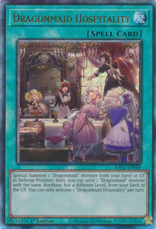 Dragonmaid Hospitality (UTR) [RA03-EN068] Prismatic Ultimate Rare | The CG Realm