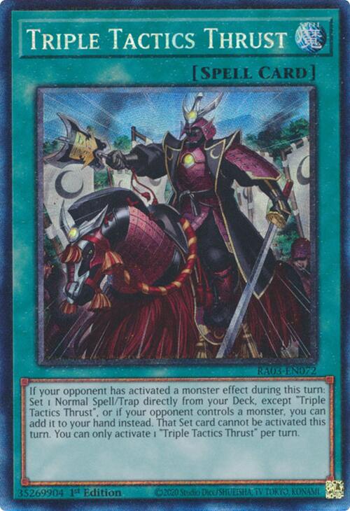 Triple Tactics Thrust (CR) [RA03-EN072] Prismatic Collector's Rare | The CG Realm