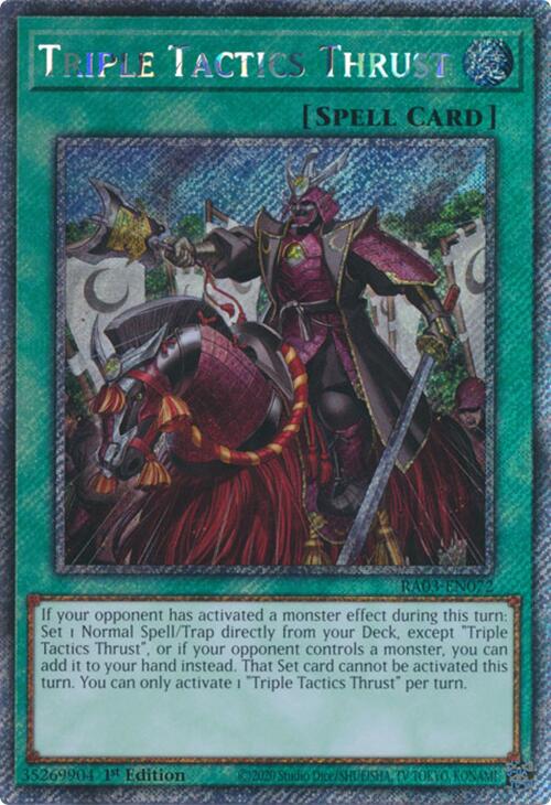 Triple Tactics Thrust (Platinum Secret Rare) [RA03-EN072] Platinum Secret Rare | The CG Realm