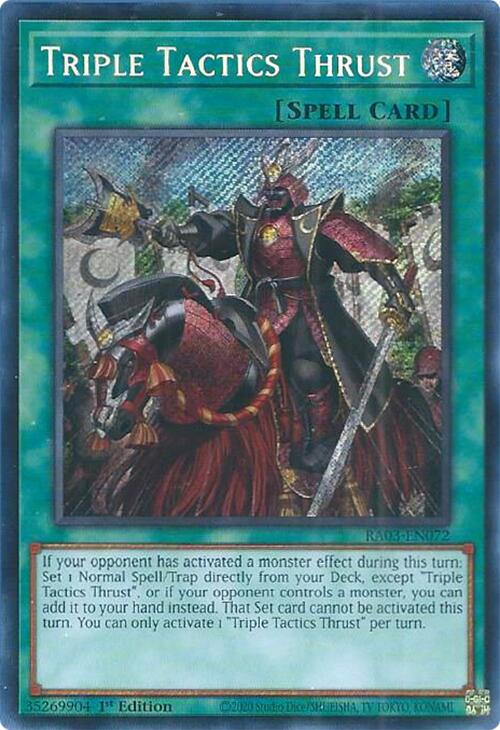 Triple Tactics Thrust (Secret Rare) [RA03-EN072] Secret Rare | The CG Realm