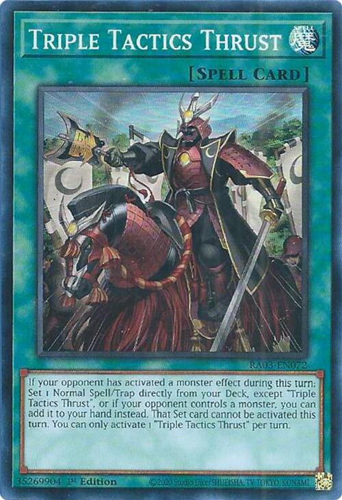 Triple Tactics Thrust [RA03-EN072] Super Rare | The CG Realm