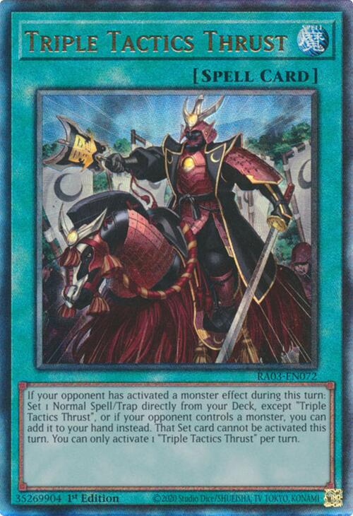 Triple Tactics Thrust (UTR) [RA03-EN072] Prismatic Ultimate Rare | The CG Realm