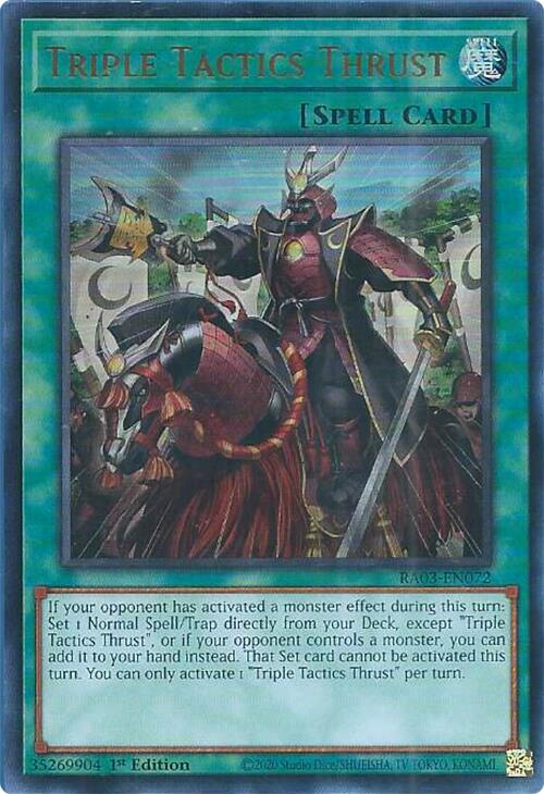 Triple Tactics Thrust (UR) [RA03-EN072] Ultra Rare | The CG Realm