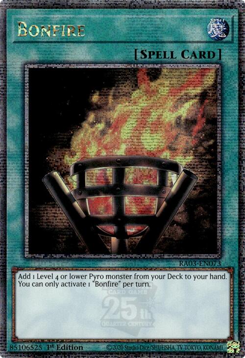 Bonfire (Quarter Century Secret Rare) [RA03-EN073] Quarter Century Secret Rare | The CG Realm