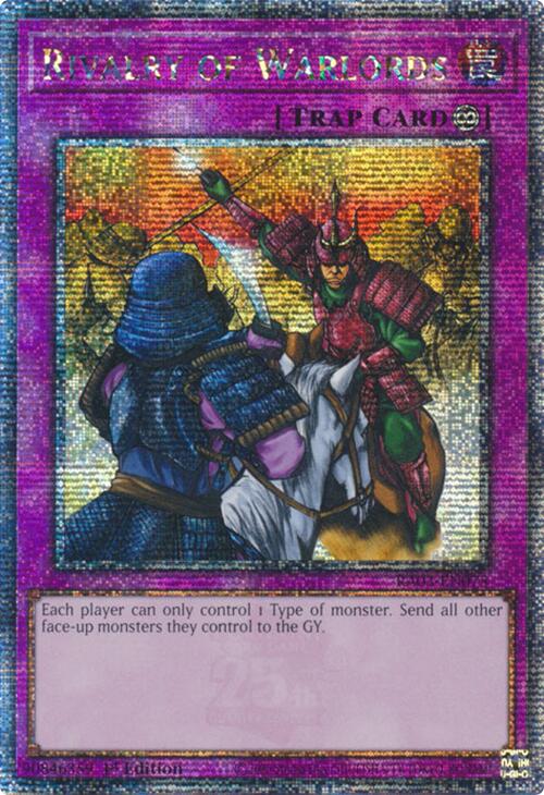 Rivalry of Warlords (Quarter Century Secret Rare) [RA03-EN075] Quarter Century Secret Rare | The CG Realm