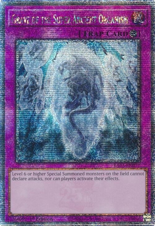 Grave of the Super Ancient Organism (Quarter Century Secret Rare) [RA03-EN077] Quarter Century Secret Rare | The CG Realm