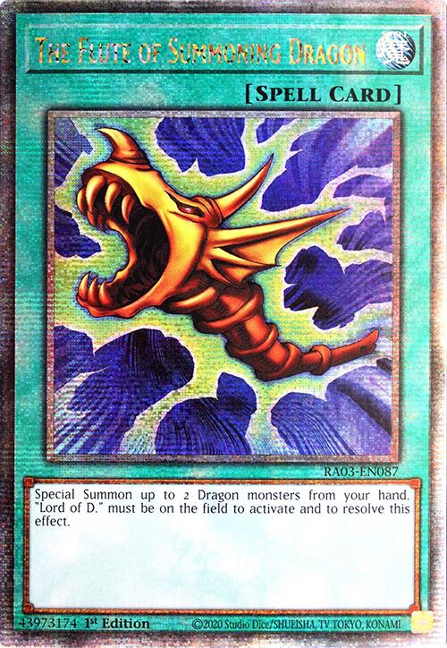 The Flute of Summoning Dragon (Quarter Century Secret Rare) [RA03-EN087] Quarter Century Secret Rare | The CG Realm