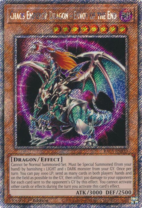 Chaos Emperor Dragon - Envoy of the End (Platinum Secret Rare) [RA03-EN133] Platinum Secret Rare | The CG Realm