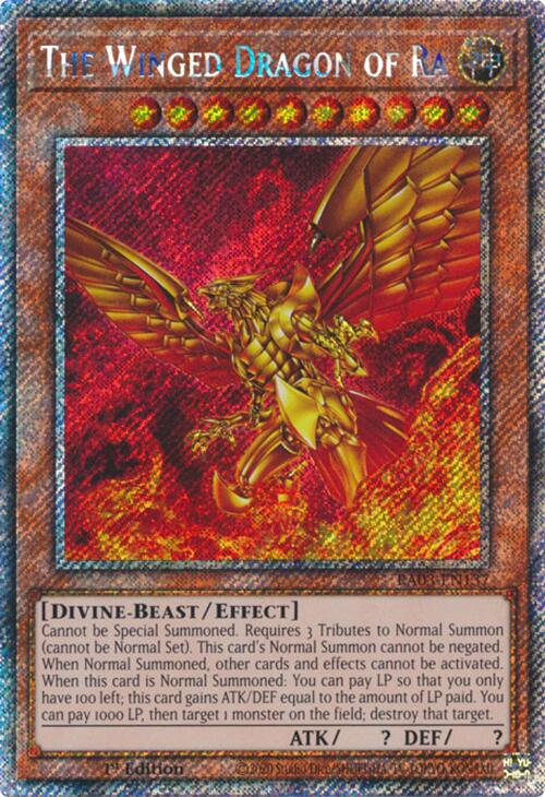 The Winged Dragon of Ra (Platinum Secret Rare) [RA03-EN137] Platinum Secret Rare | The CG Realm