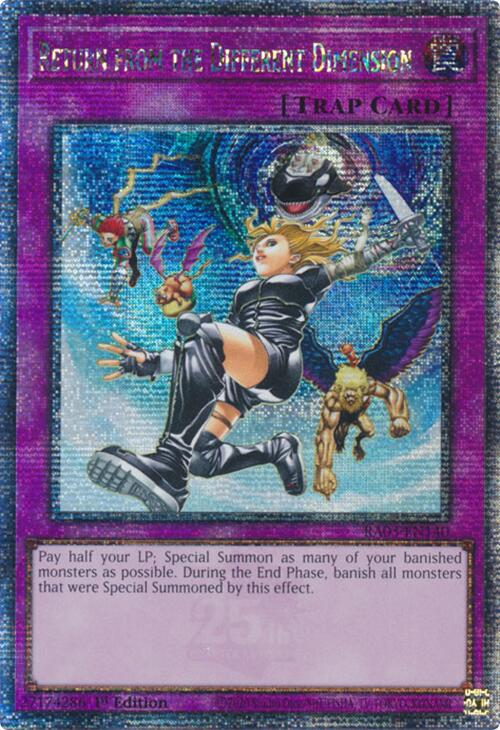 Return from the Different Dimension (Quarter Century Secret Rare) [RA03-EN140] Quarter Century Secret Rare | The CG Realm