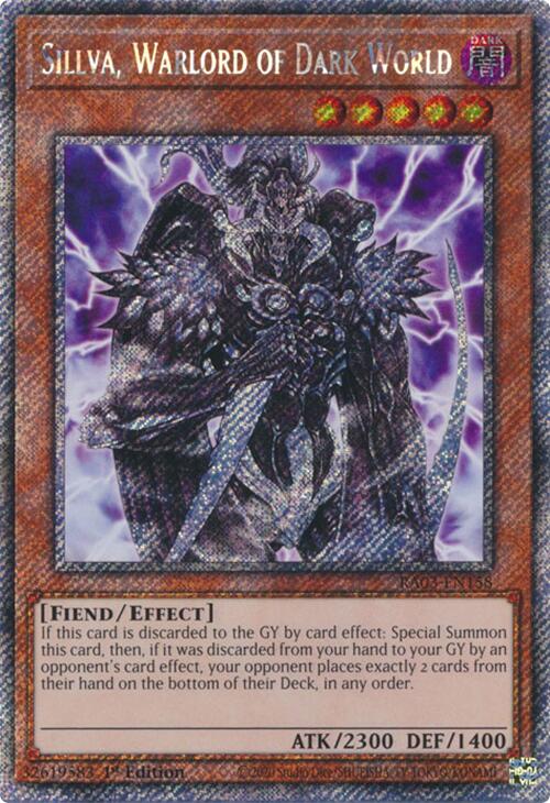 Sillva, Warlord of Dark World (Platinum Secret Rare) [RA03-EN158] Platinum Secret Rare | The CG Realm