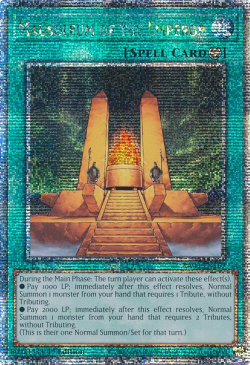 Mausoleum of the Emperor (Quarter Century Secret Rare) [RA03-EN167] Quarter Century Secret Rare | The CG Realm