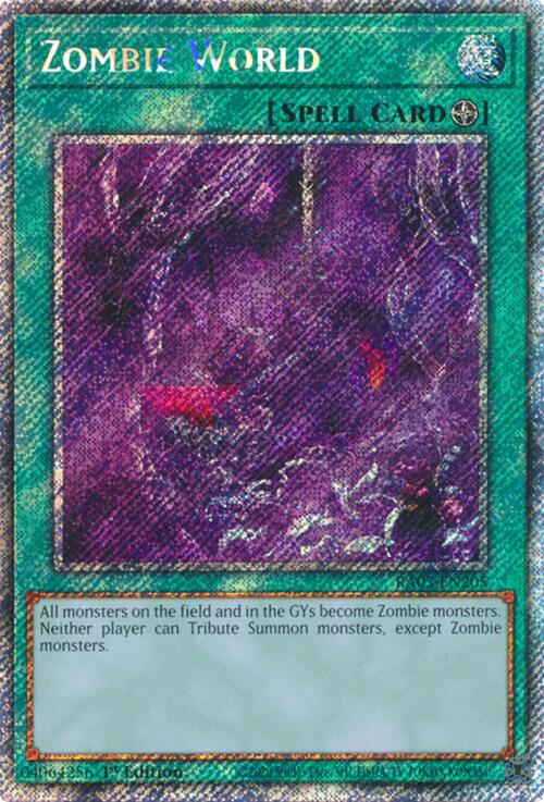 Zombie World (Platinum Secret Rare) [RA03-EN205] Platinum Secret Rare | The CG Realm