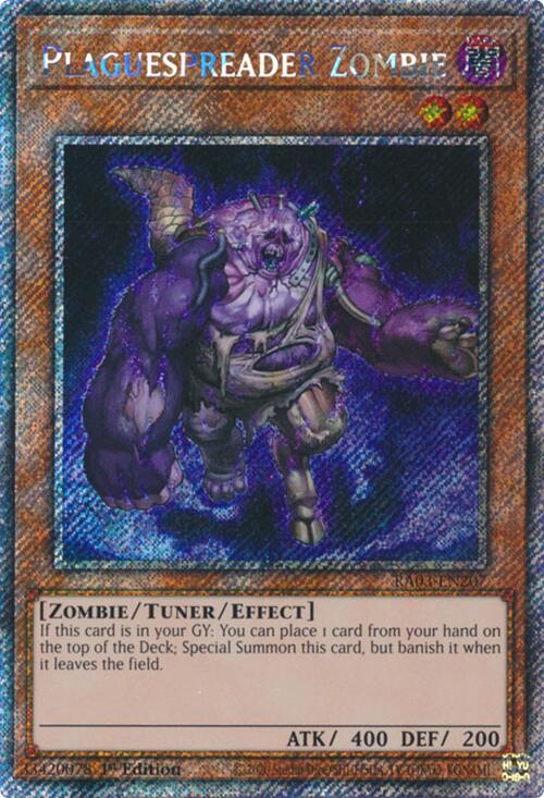 Plaguespreader Zombie (Platinum Secret Rare) [RA03-EN207] Platinum Secret Rare | The CG Realm