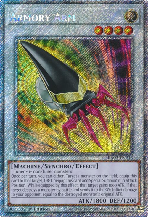 Armory Arm (Platinum Secret Rare) [RA03-EN213] Platinum Secret Rare | The CG Realm