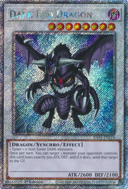 Dark End Dragon (Platinum Secret Rare) [RA03-EN216] Platinum Secret Rare | The CG Realm