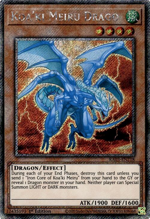 Koa'ki Meiru Drago (Platinum Secret Rare) [RA03-EN218] Platinum Secret Rare | The CG Realm