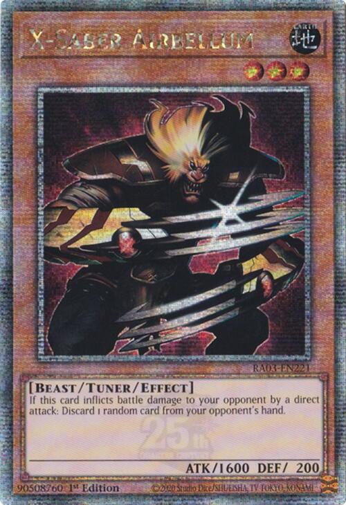 X-Saber Airbellum (Quarter Century Secret Rare) [RA03-EN221] Quarter Century Secret Rare | The CG Realm