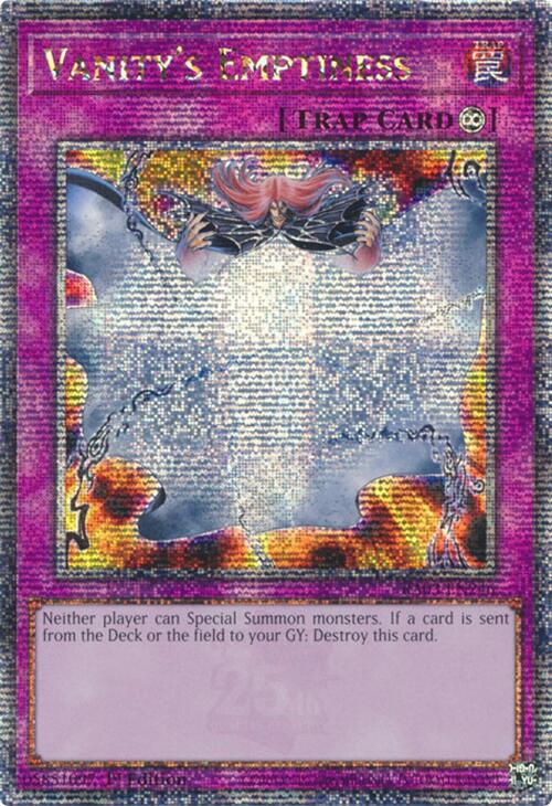 Vanity's Emptiness (Quarter Century Secret Rare) [RA03-EN246] Quarter Century Secret Rare | The CG Realm